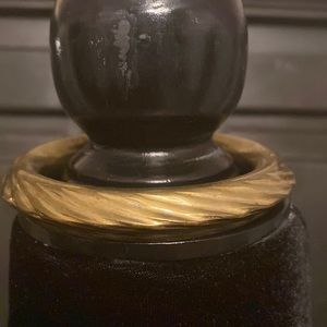 #2- Vintage Brass thin engraved design bangle bracelet